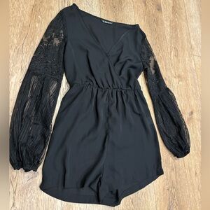 Black lace romper